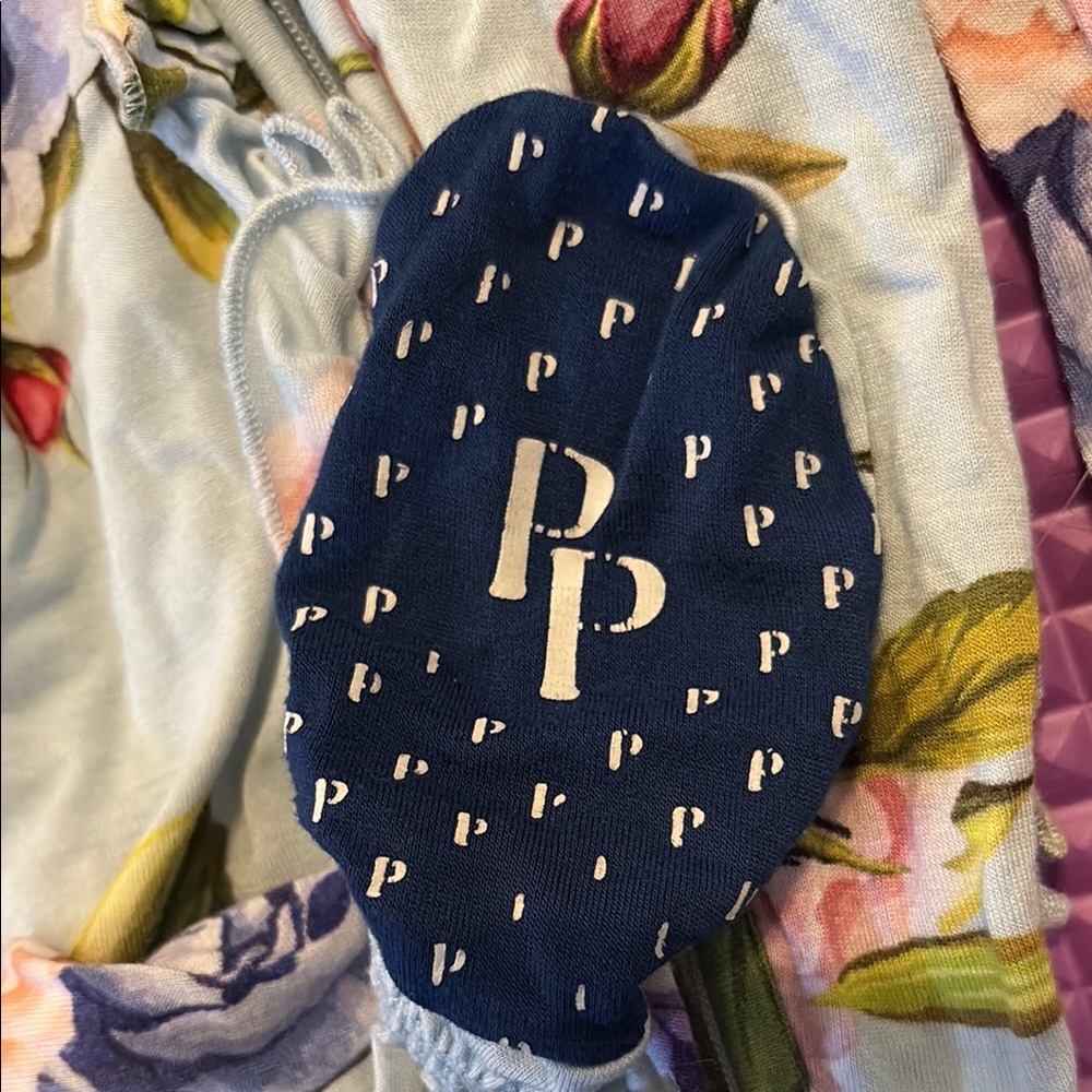 Posh Peanut Blue and Pink Footies One Piece - Picture 6 of 7